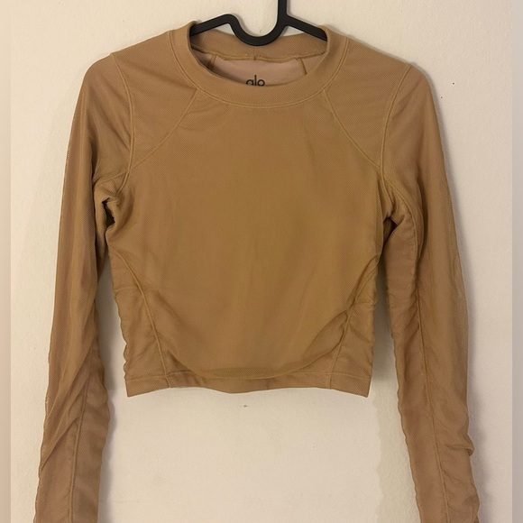 Alo Yoga Vision Long Sleeve - Caramel Latte Small - Picture 2 of 7